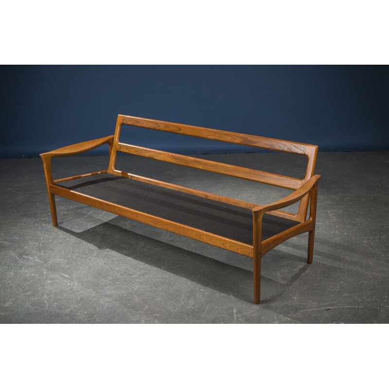 Vintage Teak 3 Seater Sofa by Illum Wikkelso for Glostrup, Denmark 1960s