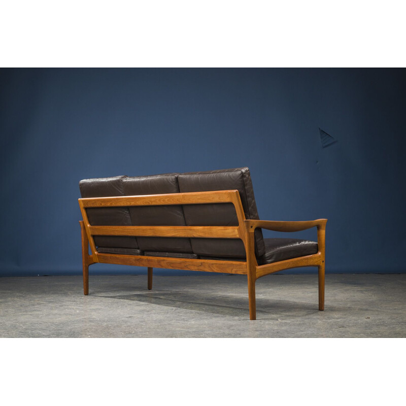 Vintage 3-Sitzer Teakholzsofa von Illum Wikkelso für Glostrup, Dänemark 1960