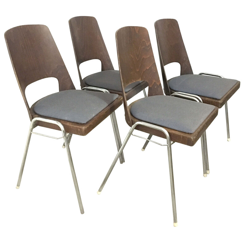 Set van 4 Baumann vintage kuipstoelen