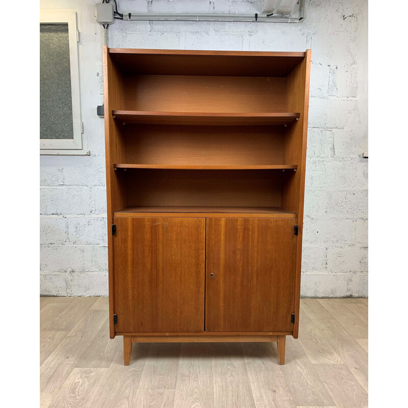 Vintage oak bookcase, Scandinavian 1970s