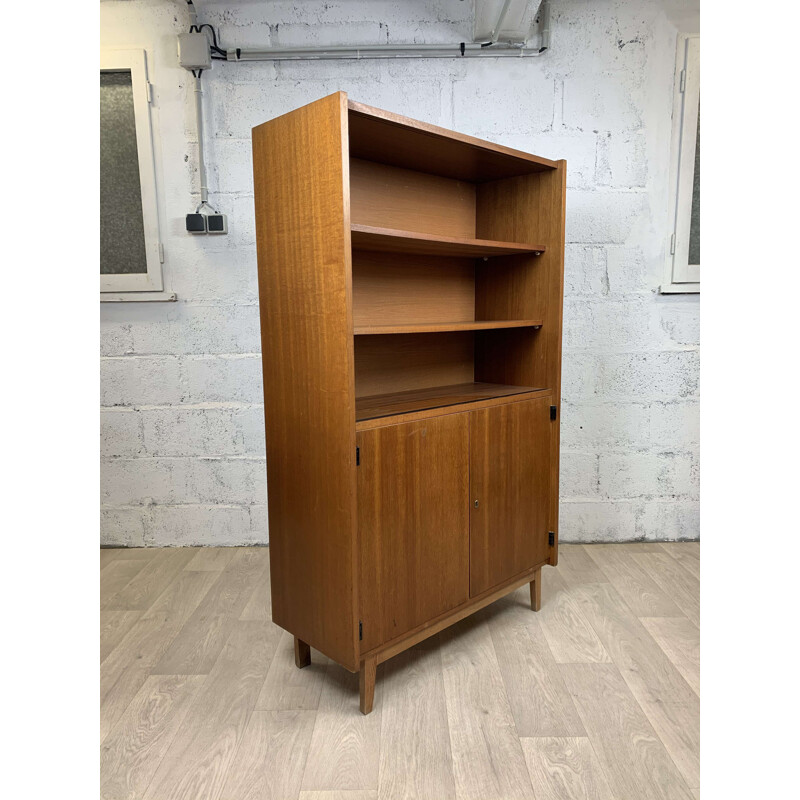 Vintage oak bookcase, Scandinavian 1970s