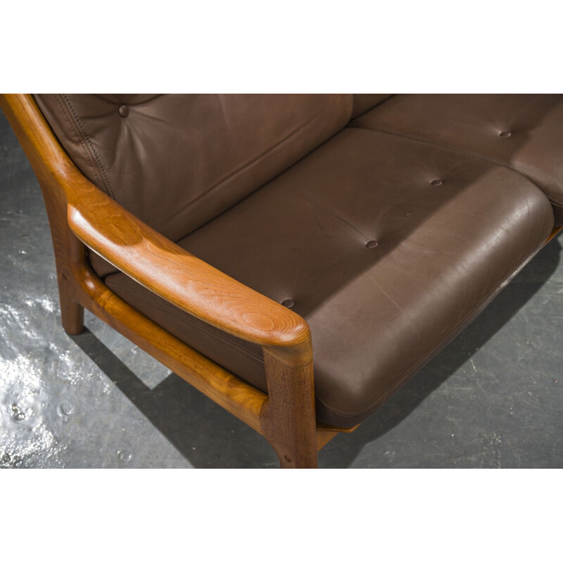 Set of 4 vintage 3 and 2 seater teak sofas by Gustav Thams for Vejen Polster mobelfabrik
