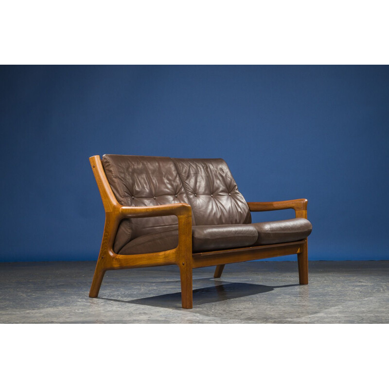 Set of 4 vintage 3 and 2 seater teak sofas by Gustav Thams for Vejen Polster mobelfabrik