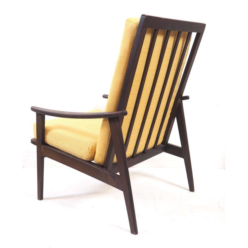 Vintage dark wood armchair, Scandinavian