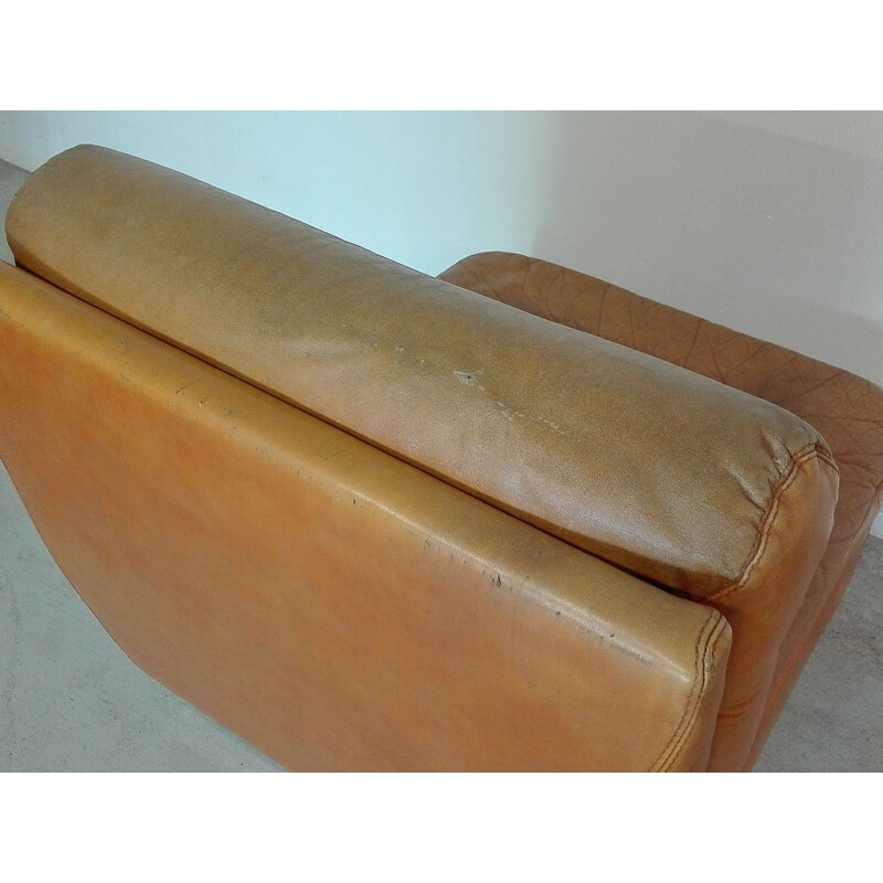 Vintage leather armchair 1970s