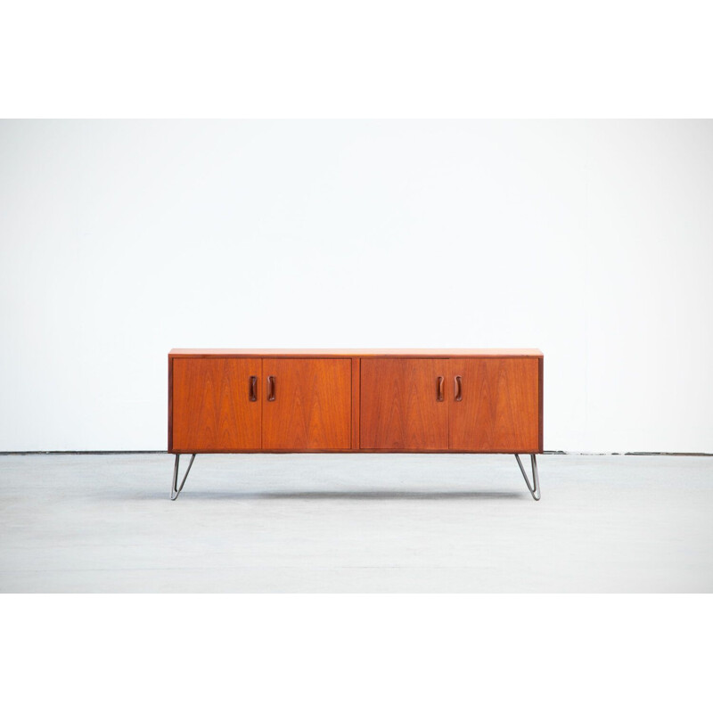 Enfilade vintage en teck & Acier, Scandinave 1960