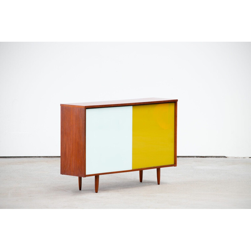 Vintage teak and glass sideboard, Scandinavian 1960s