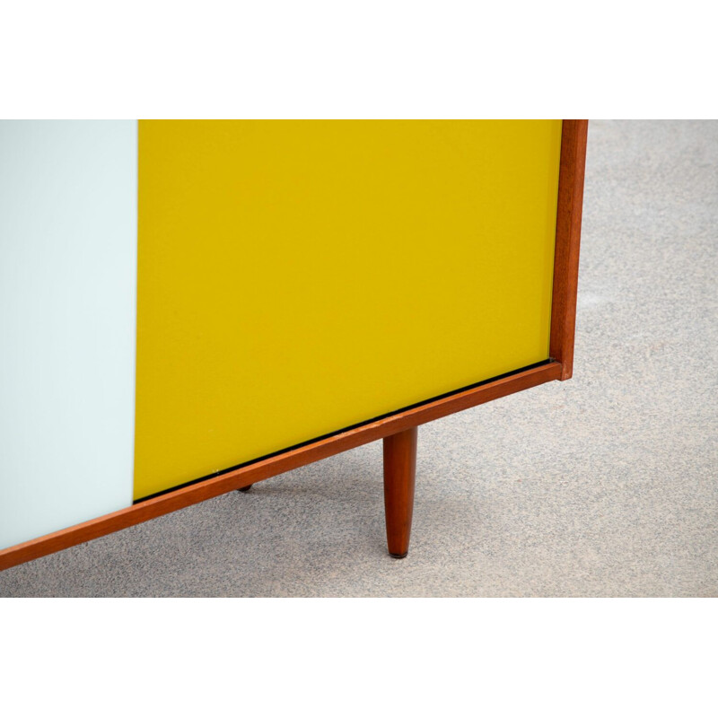 Vintage teak and glass sideboard, Scandinavian 1960s