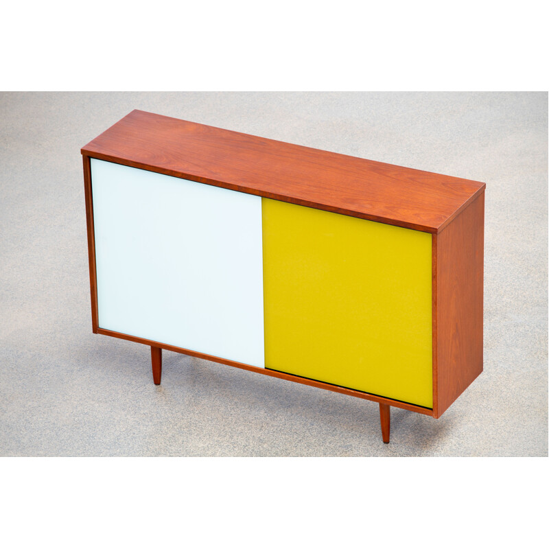 Vintage teak and glass sideboard, Scandinavian 1960s