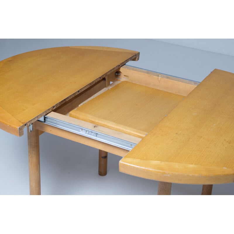 Table vintage extensible de Robert Sentou, France 1950