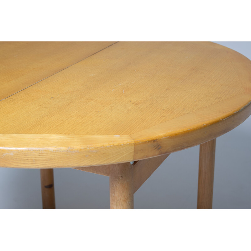 Table vintage extensible de Robert Sentou, France 1950