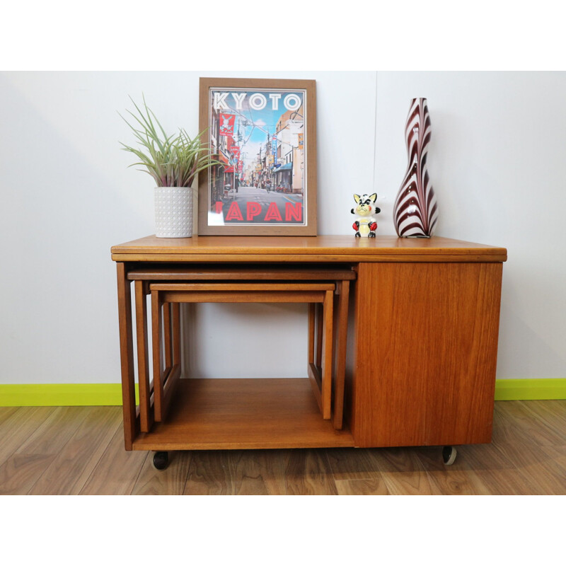 Vintage Mcintosh Tristor Coffee Table Nest Drinks Cabinet