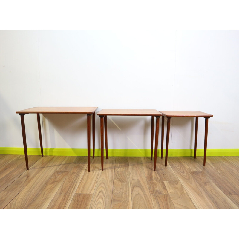 Vintage Teak Nest of Tables by H W Klein Bramin, Danish 