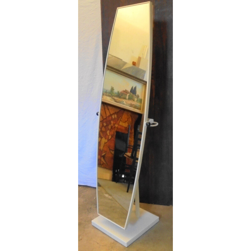 Vintage psyche mirror and valet 1970s