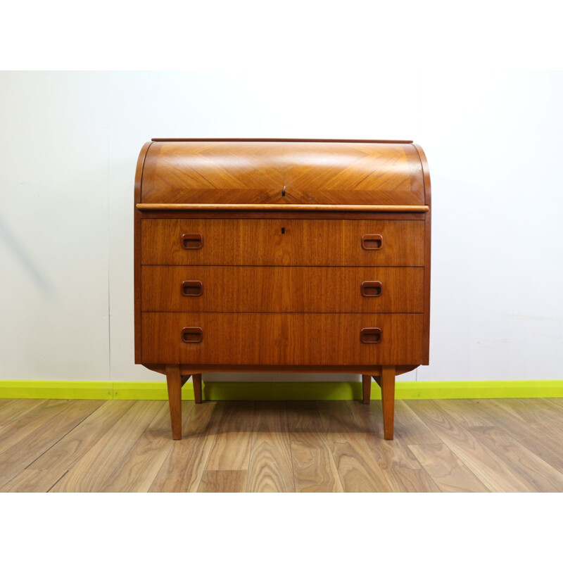 Vintage roll top writing bureau by Egon Ostergaard, Swedish