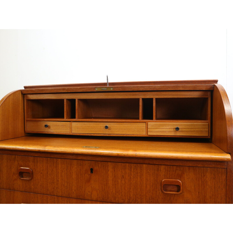 Vintage roll top writing bureau by Egon Ostergaard, Swedish