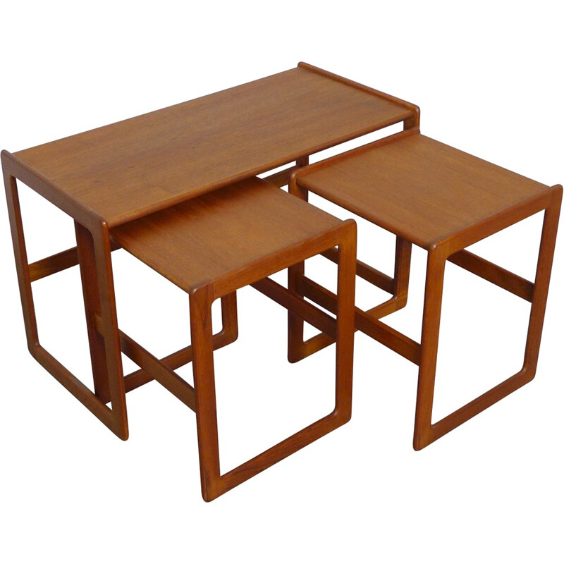 Set of three Mogens Kold nesting tables, Arne HOVMAND-OLSEN - 1960s