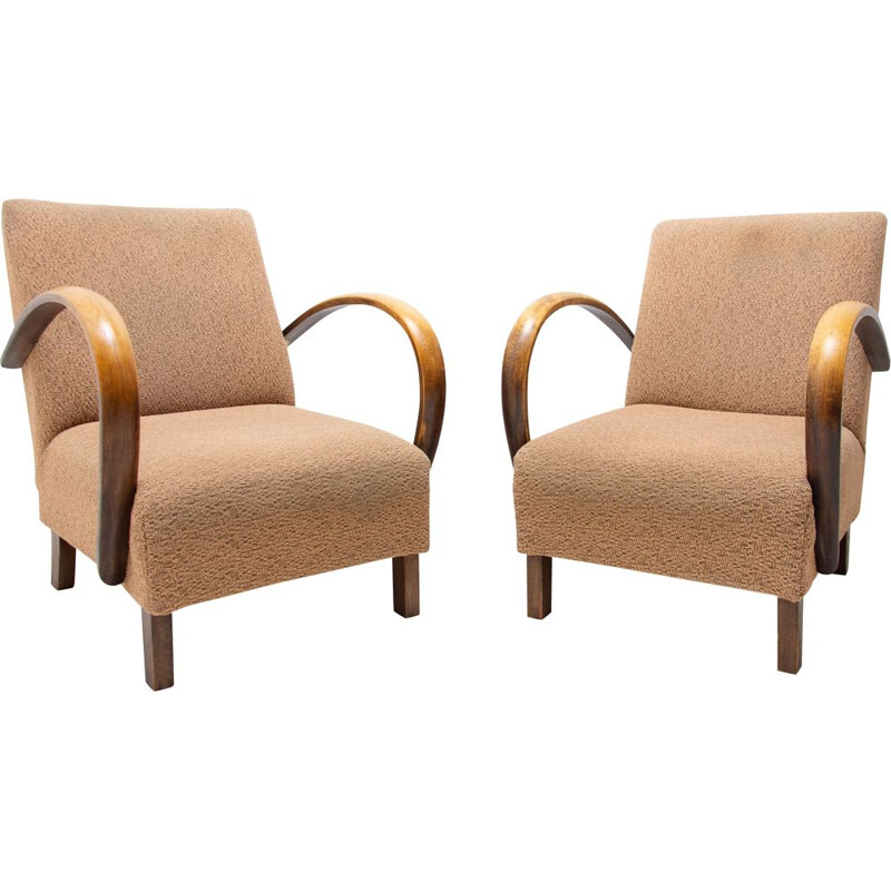 Vintage Bentwood armchairs by Jindřich Halabala for UP Závody 1950s