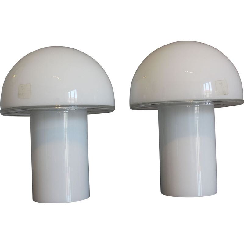 Pair of vintage Onfale table lamps by Luciano Vistosi for Artemide 1970s