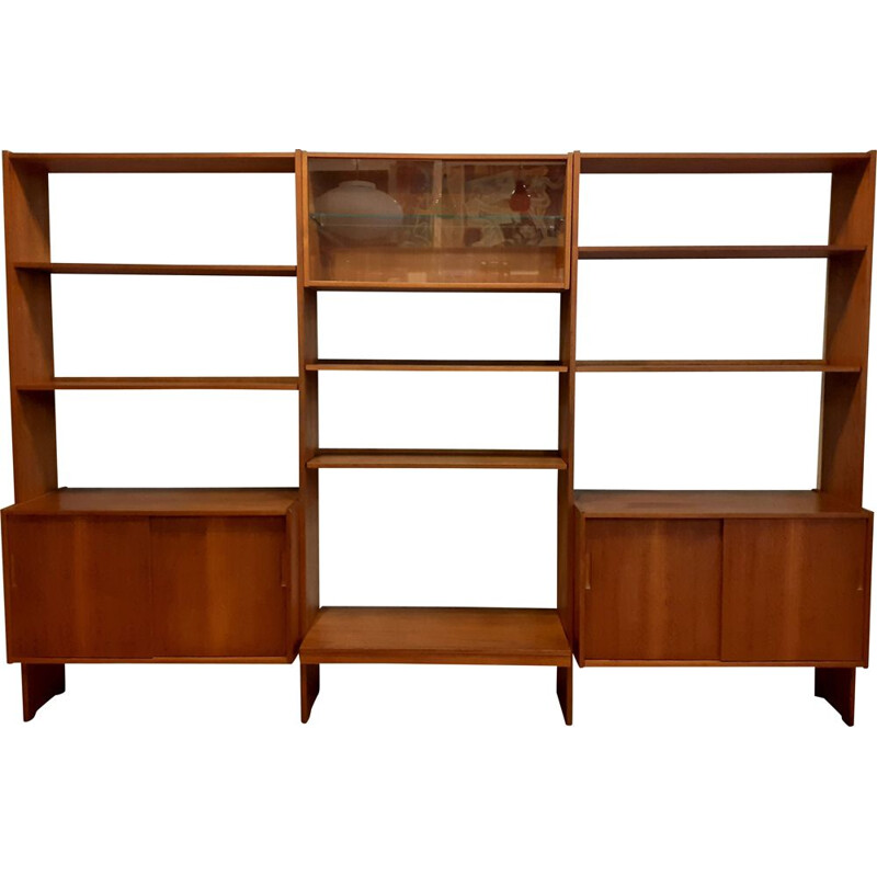 Vintage teak bookcase shelf