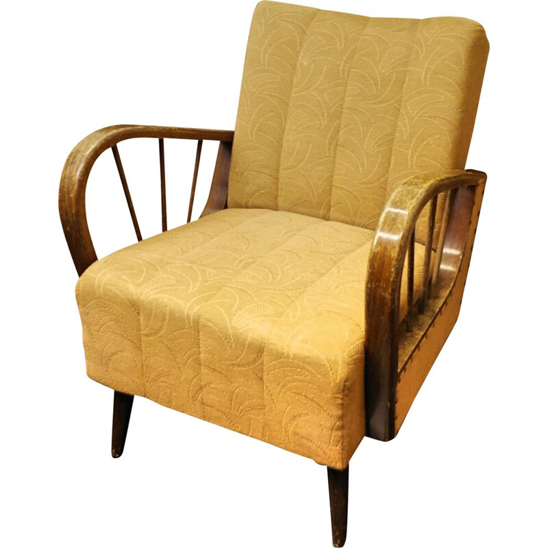 Vintage spring armchair, Czech Republic 1960s