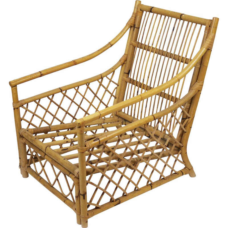 Vintage Bamboo Armchair 1960s