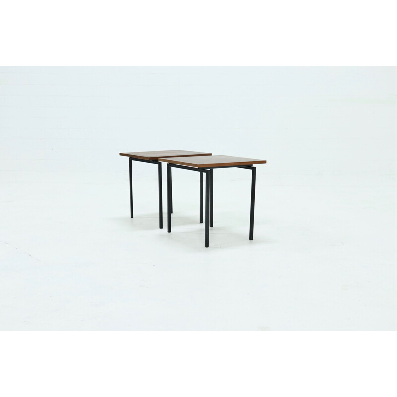 Pair of vintage Pastoe Side Tables by Cees Braakman, Japanese 1960s