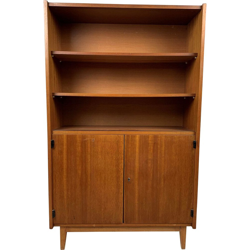 Vintage oak bookcase, Scandinavian 1970s