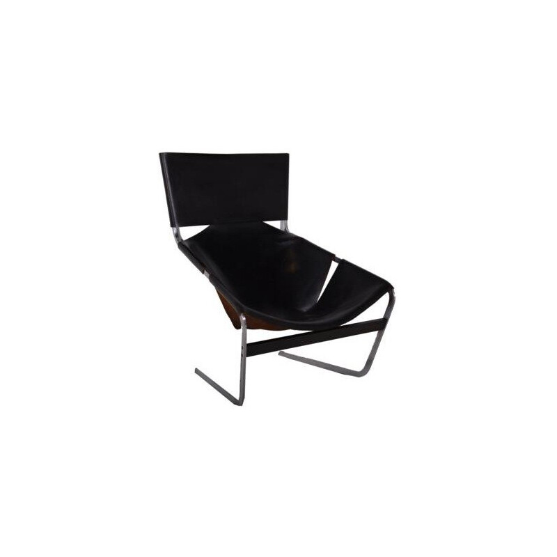 F444 armchair in leather and metal, Pierre PAULIN - 1963