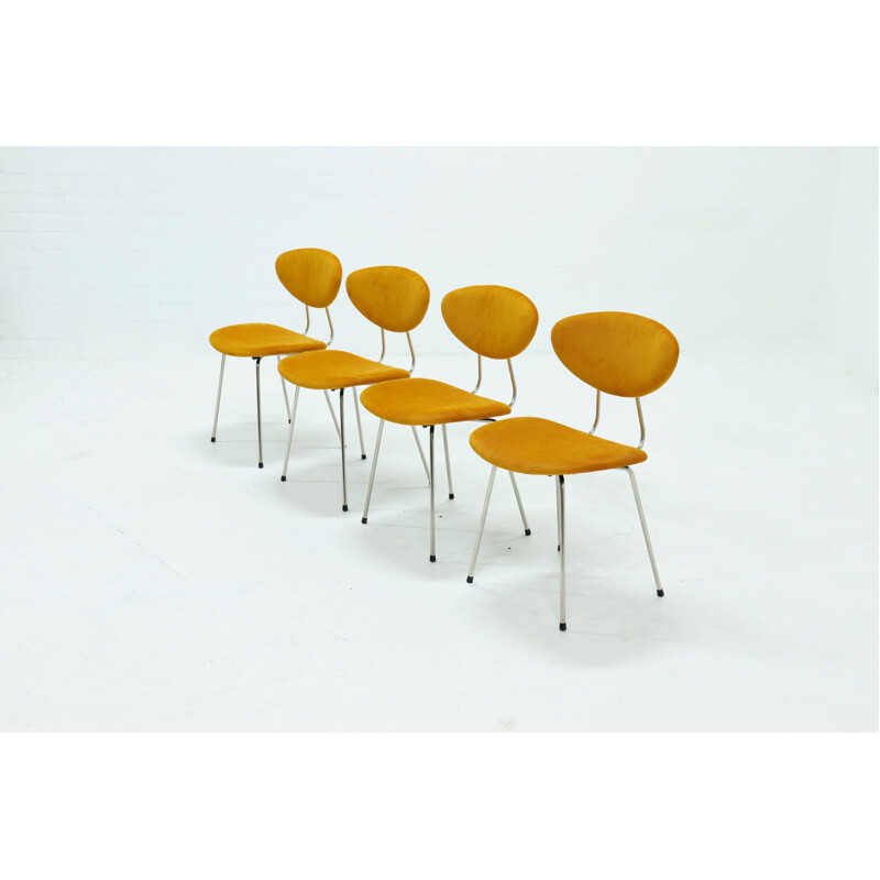 Lot de 4 chaises vintage par Rudolf Wolf pour Elsrijk 1950