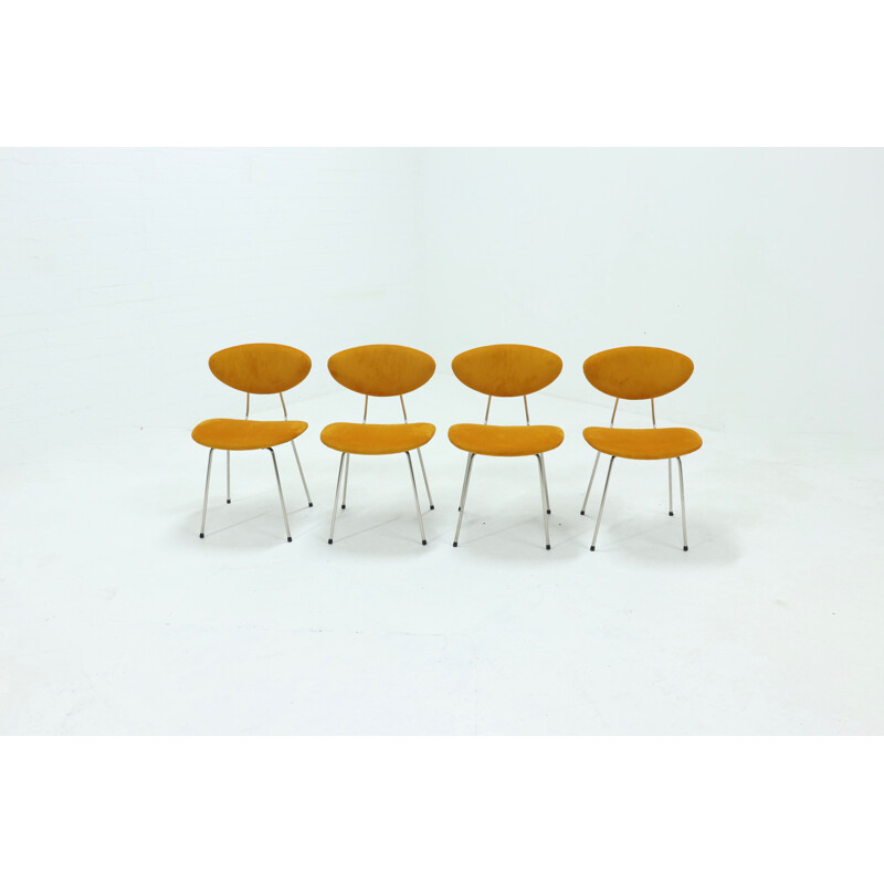 Lot de 4 chaises vintage par Rudolf Wolf pour Elsrijk 1950