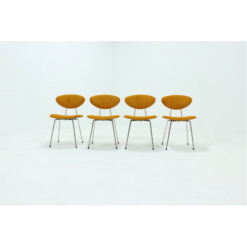 Set of 4 vintage Dining Chairs by Rudolf Wolf for Elsrijk 1950s