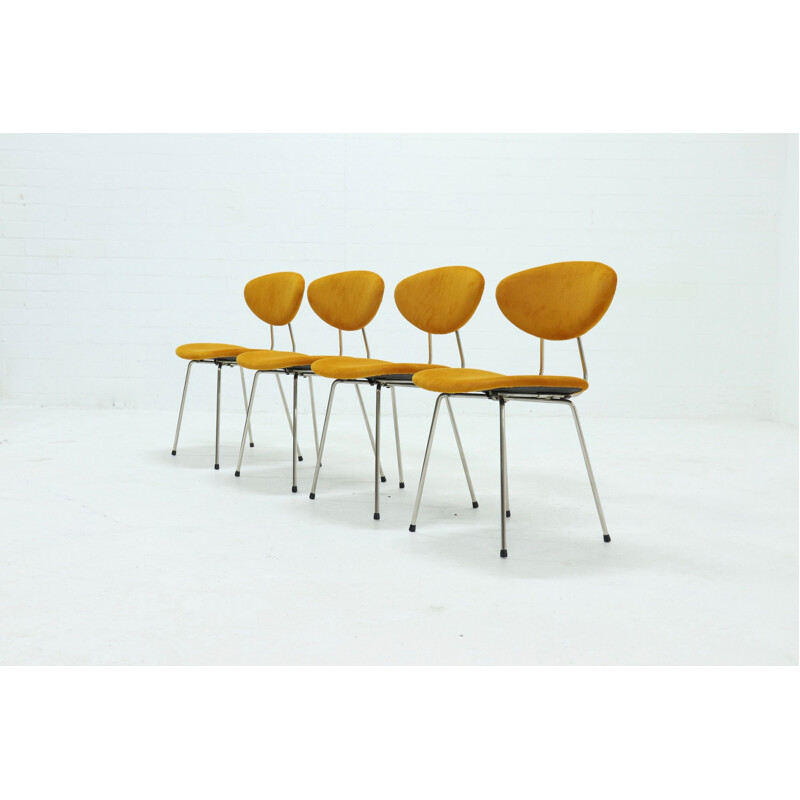 Set of 4 vintage Dining Chairs by Rudolf Wolf for Elsrijk 1950s