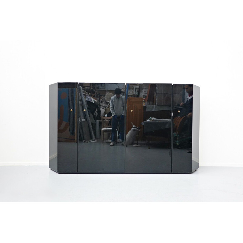 Vintage Black lacquered cabinet by Kazuhide Takahama for Cassina