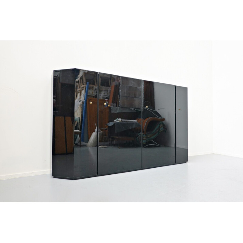 Vintage Black lacquered cabinet by Kazuhide Takahama for Cassina