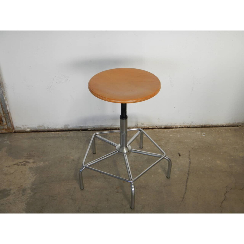 Vintage beech office stools