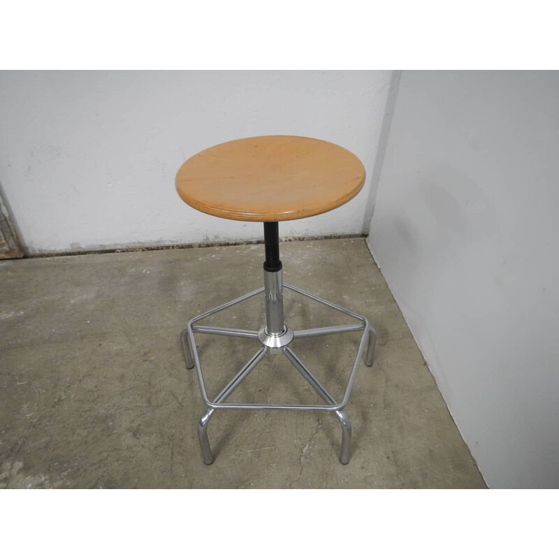 Vintage beech office stools