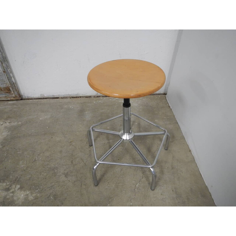 Vintage beech office stools