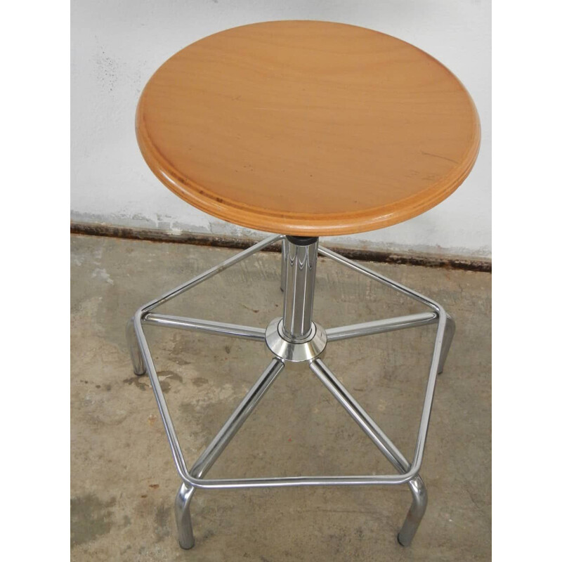Vintage beech office stools