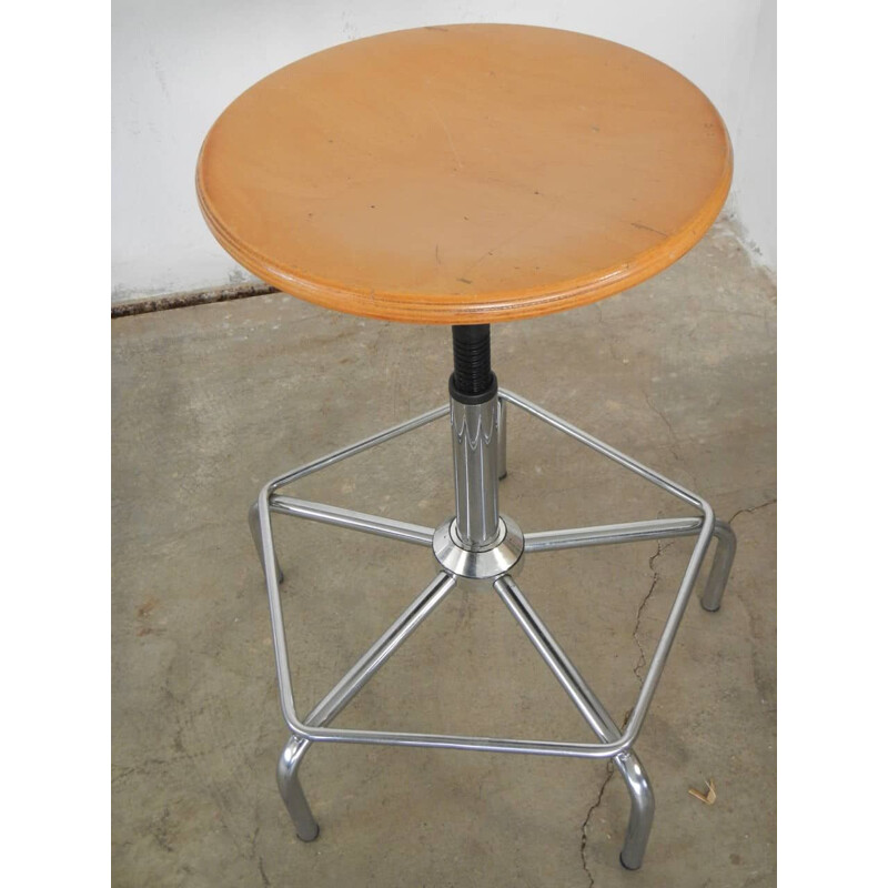 Vintage beech office stools