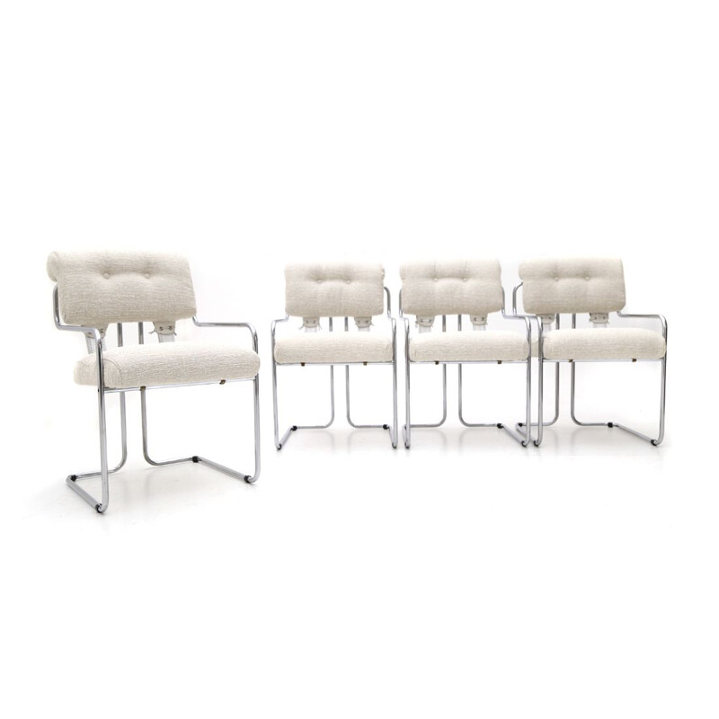 Set de 4 vintage "Tucroma" chairs by Guido Faleschini for Mariani 1970s