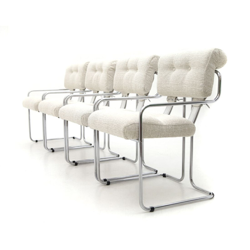 Set de 4 vintage "Tucroma" chairs by Guido Faleschini for Mariani 1970s