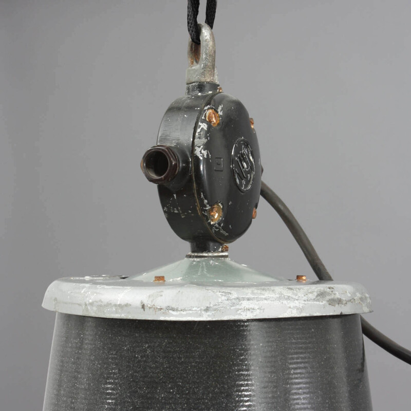 Lampada industriale vintage in metallo, 1960