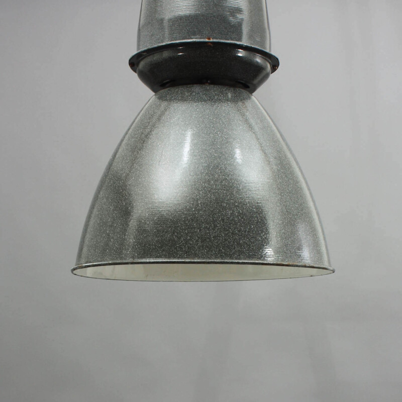Lampada industriale vintage in metallo, 1960