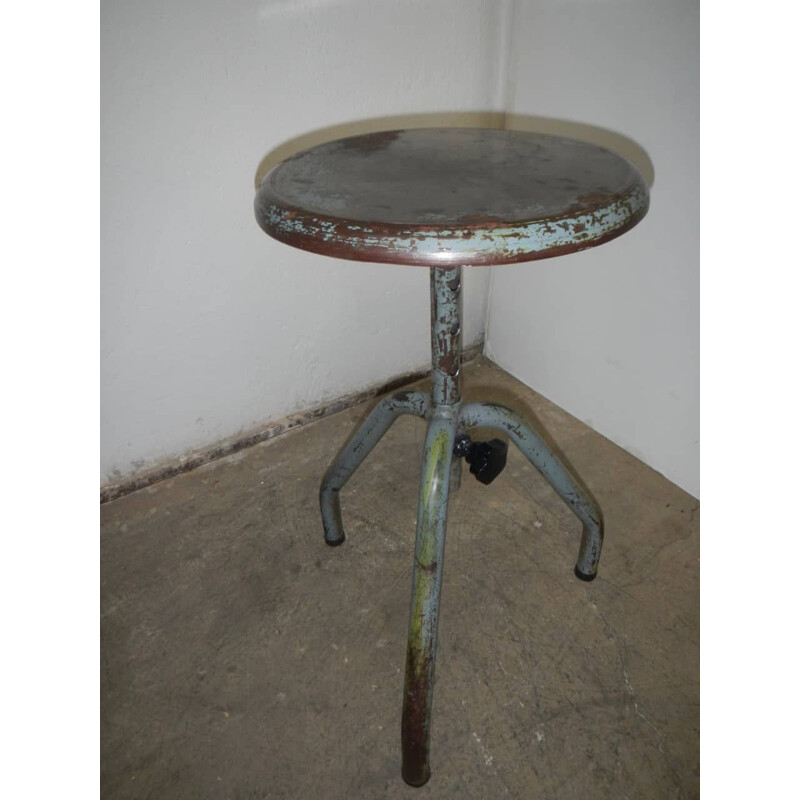 Vintage iron stool 1950s
