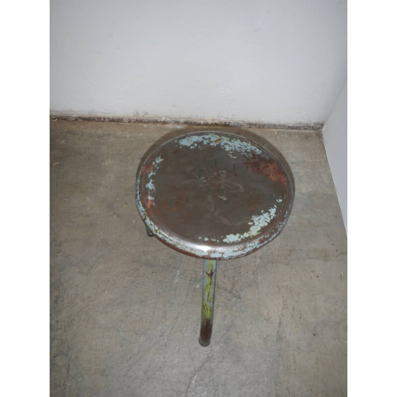 Vintage iron stool 1950s