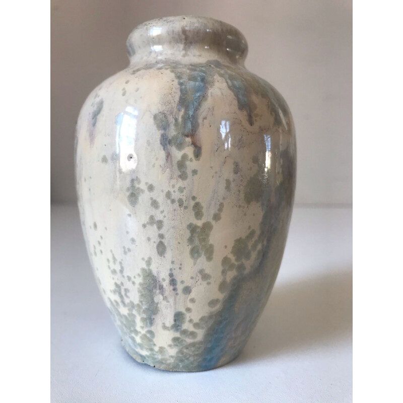 Vintage art deco vaso de cerâmica da Mougin Brothers Nancy, 1930