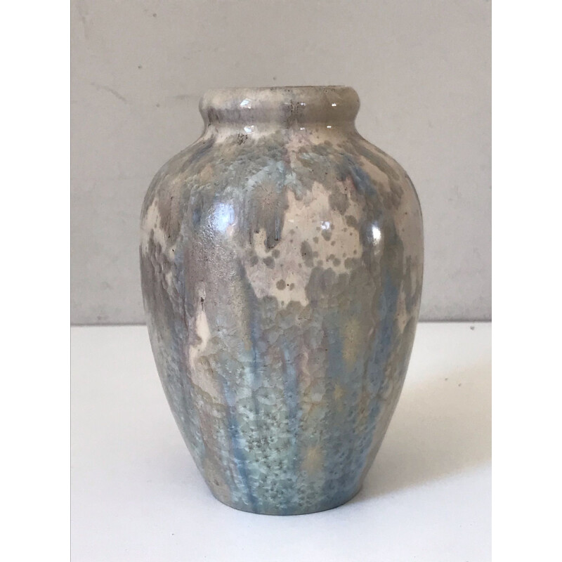 Vase art déco vintage en céramique par les Frères Mougin Nancy, 1930