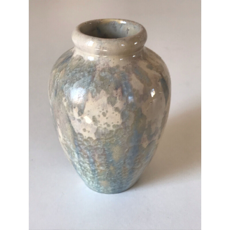 Vintage art deco ceramic vase by the Mougin Brothers Nancy, 1930