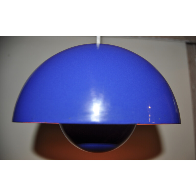 Suspension "Flowerpot" bleue, Verner PANTON - 1969